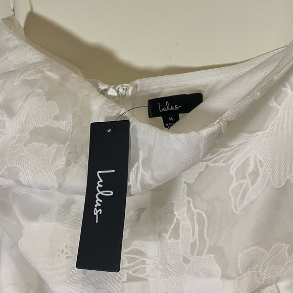 Lulus NWT Dreamy Vision Floral Burnout Jacquard Strapless Midi Dress Medium - Picture 9 of 14